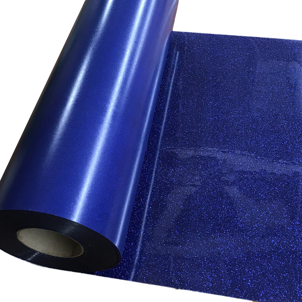 Royal Blue Glitter Vinyl/heat transfer vinyl 10''x30 Ft rolls