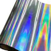 Heat Transfer Vinyl 19" Width SILVER HOLOGRAM SPECTRUM HTV