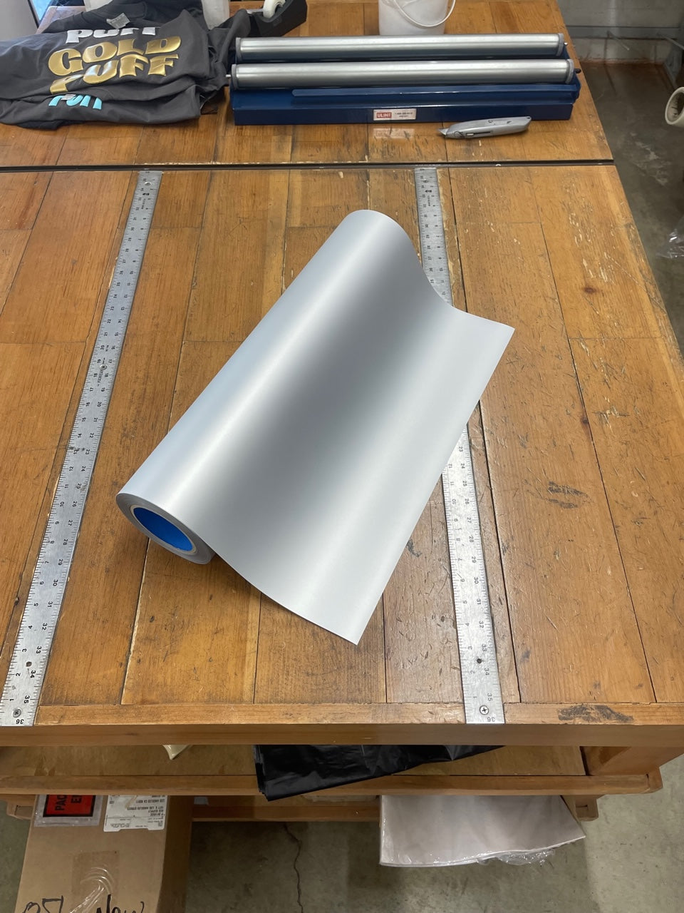 Metallic Silver Heat Transfer Vinyl, Stahls’ CAD-CUT® UltraWeed - 12 x 15  HTV