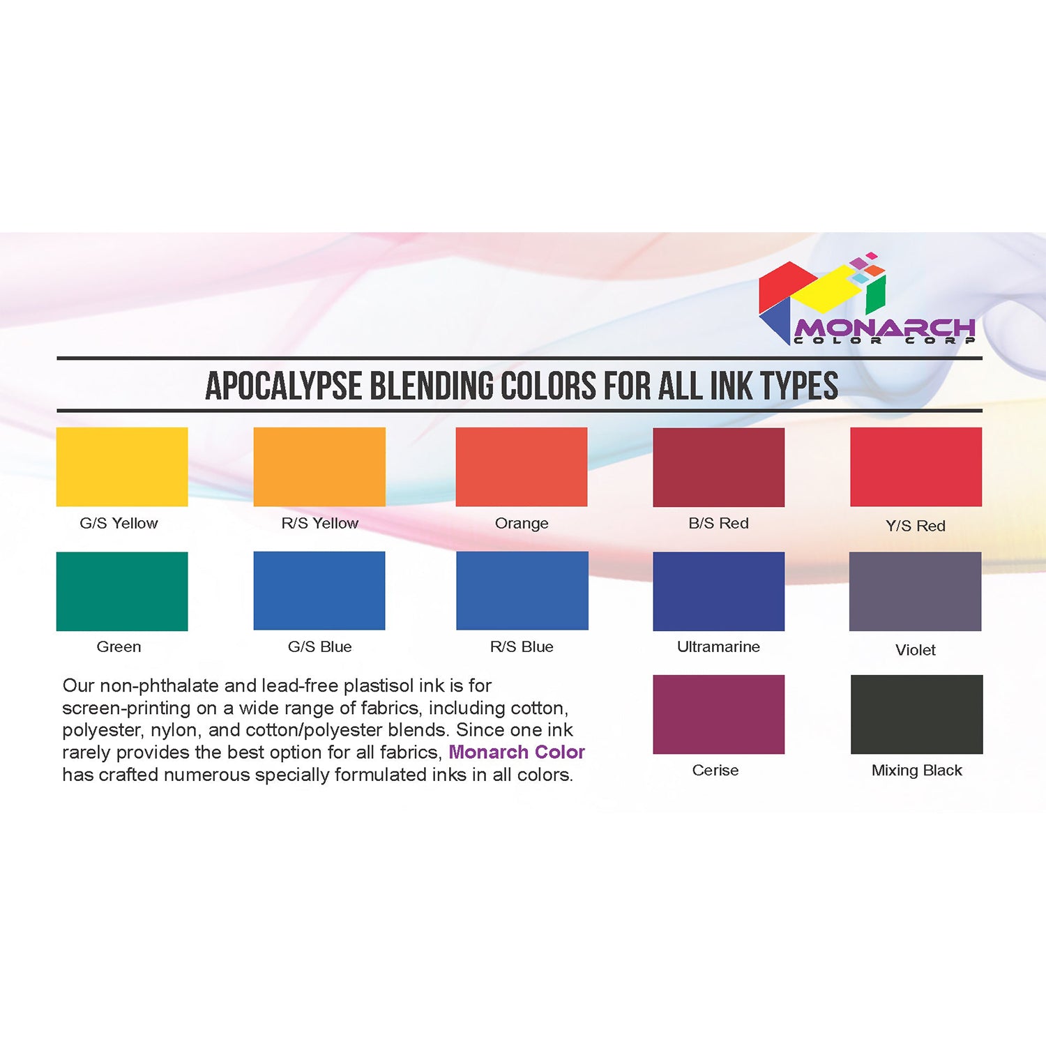 Monarch Mixing System MX8-0109 MX YETI Neutral Base - Apocalypse LB Colors Plastisol Screen Printing Inks Low Temp Poly/Poly Blend Blending