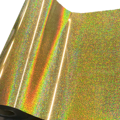 Heat Transfer Vinyl 19" Width Gold Hologram HTV