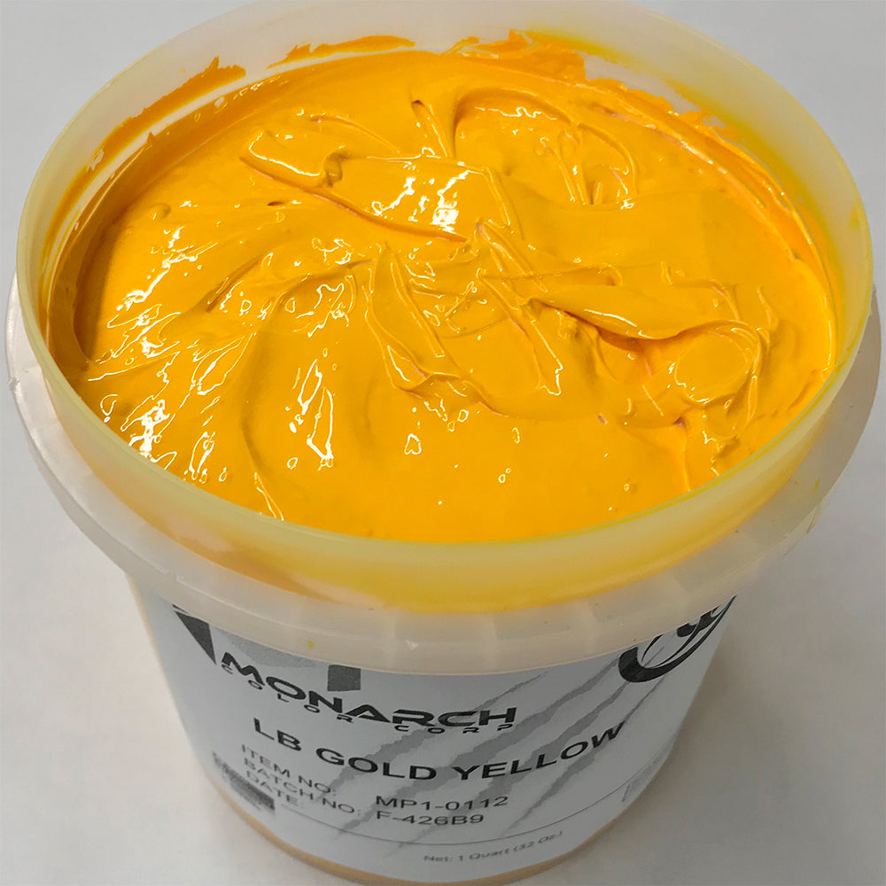 Monarch Plastisol Screen Printing Inks Low Temp Poly / Poly Blend Gold Yellow