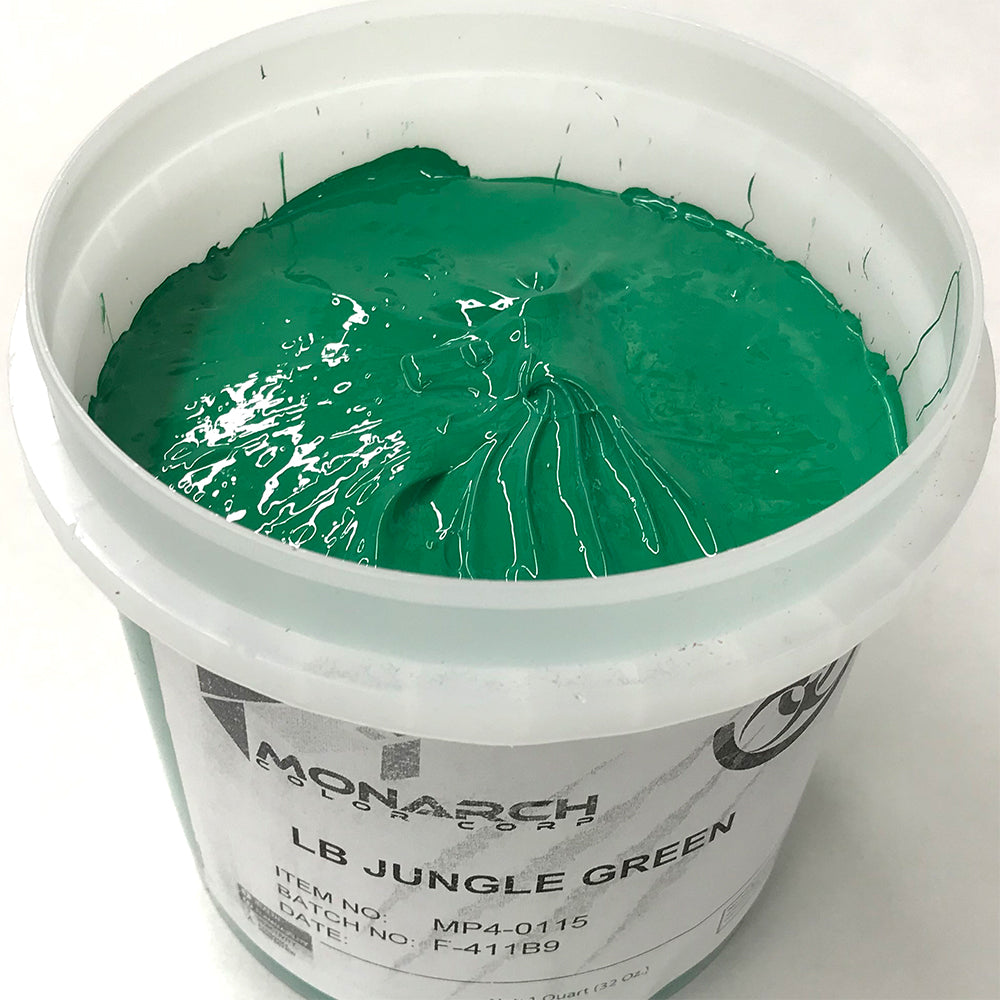 Monarch Plastisol Screen Printing Inks Low Temp Poly / Poly Blend Jungle Green