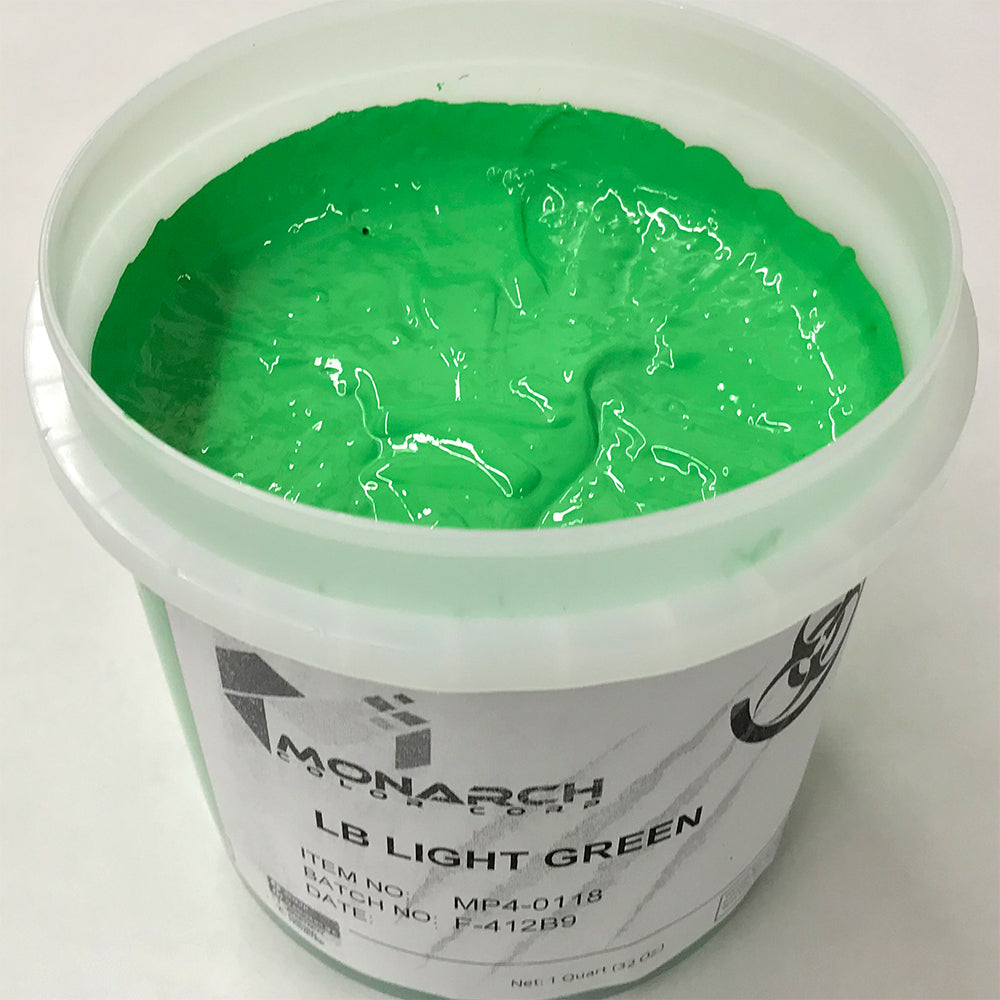 Monarch Plastisol Screen Printing Inks Low Temp Poly / Poly Blend Light Green