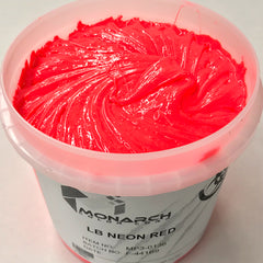 Monarch Plastisol Screen Printing Inks Low Temp Poly / Poly Blend Fluorescent Neon Red