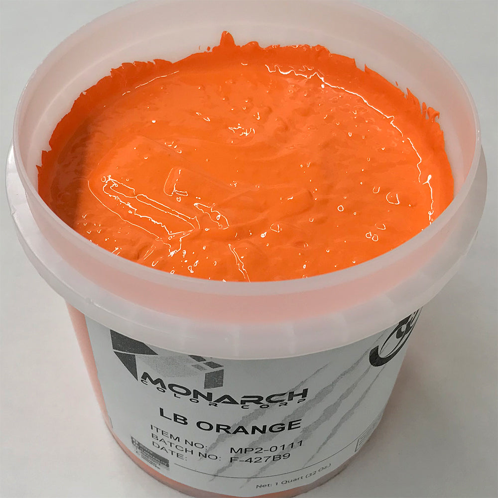 Monarch Plastisol Screen Printing Inks Low Temp Poly / Poly Blend Orange