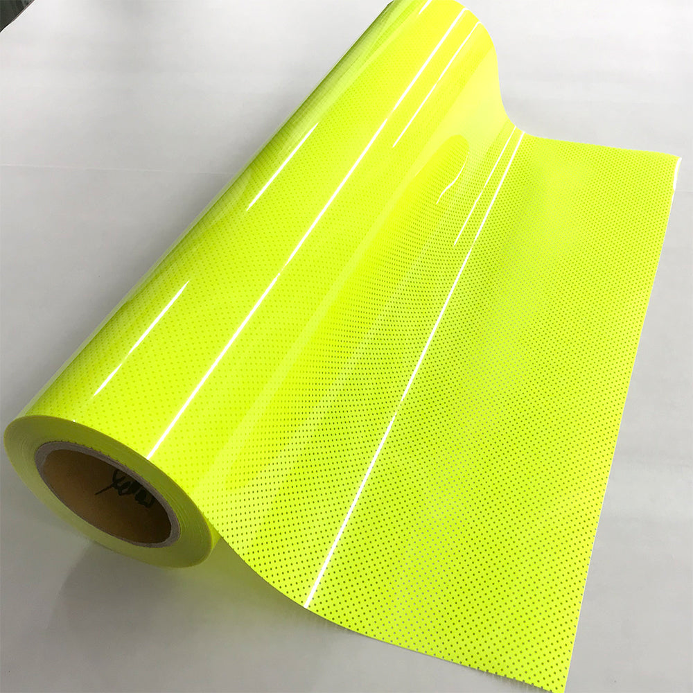 Perforated Neon Yellow Heat Transfer Vinyl 54yds x 19
