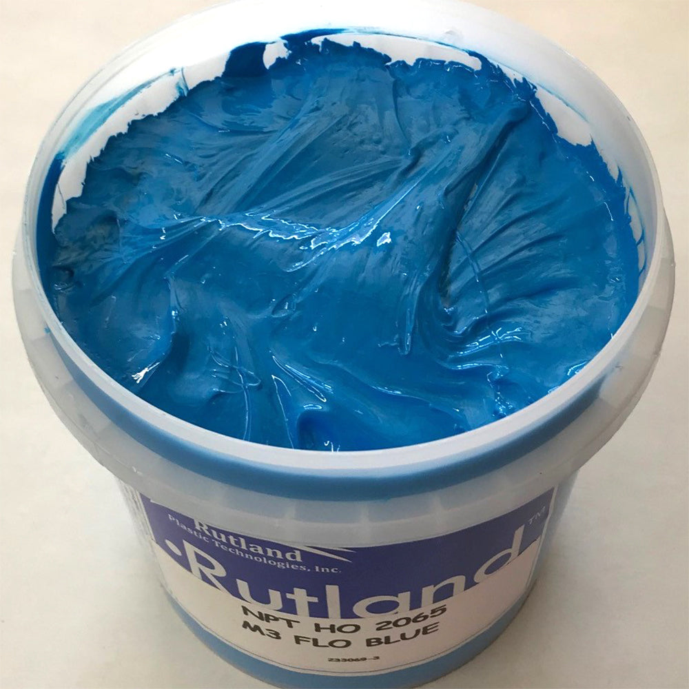 RUTLAND M32065 NPT OPAQUE FLUOR BLUE PLASTISOL OIL BASE INK FOR SCREEN PRINTING
